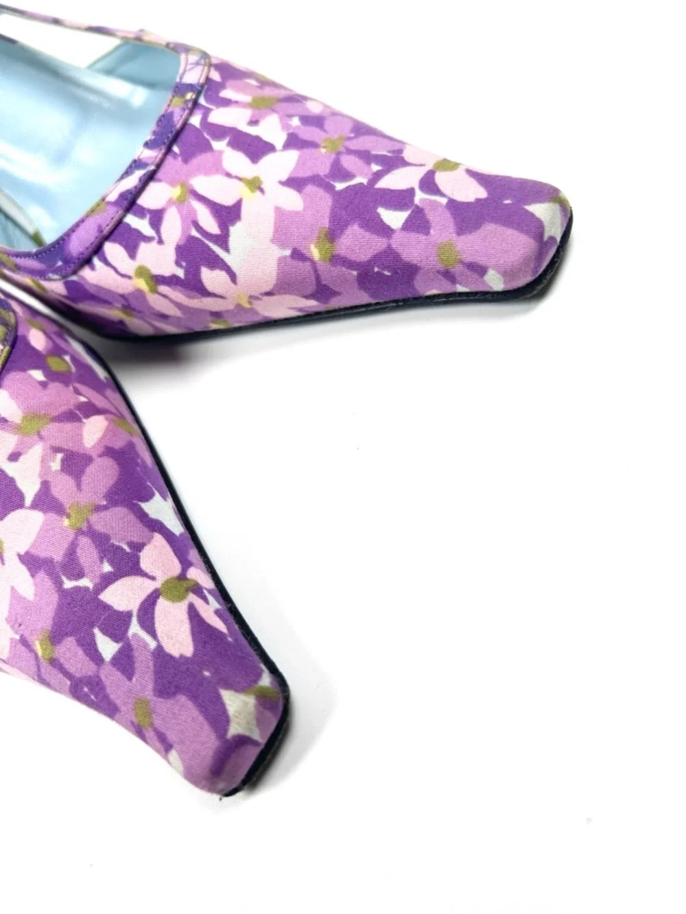 Vintage Moschino Cheap & Chic Purple Floral Slingback Heel‎ Women’s 39 Spring